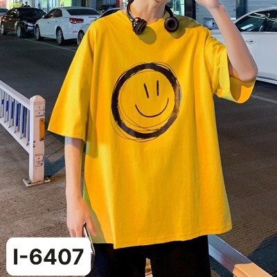 Áo Thun Nam Họa Tiết Mặt Cười Đơn Giản