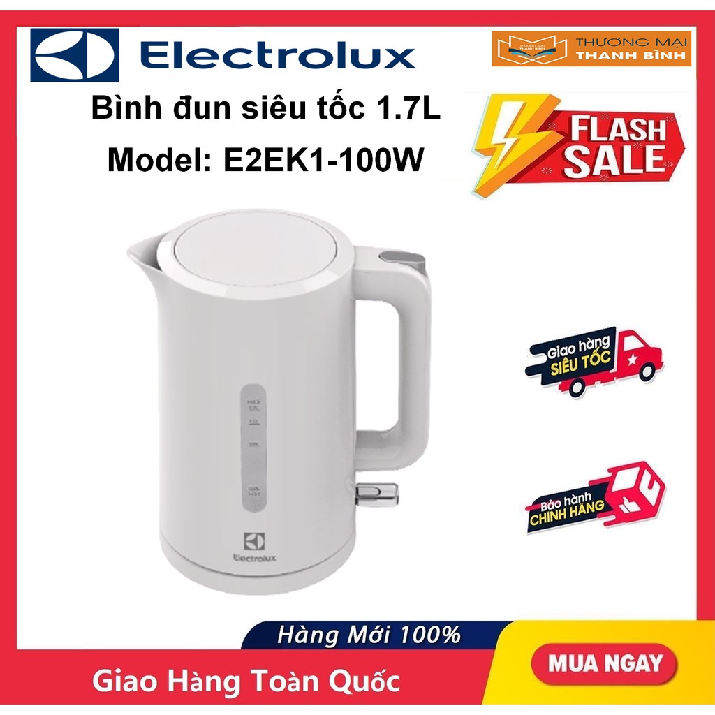 [Mã ELHADEV giảm 4% đơn 300K] Ấm đun nước 1.7 lít Electrolux E2EK1-100W