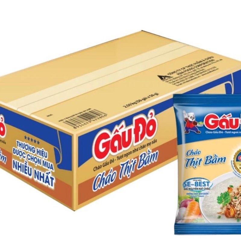 CHÁO GẤU ĐỎ THỊT BẰM