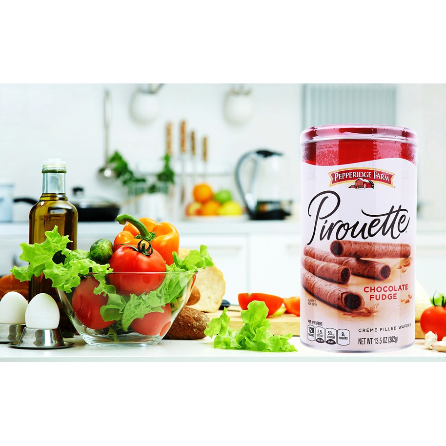 Bánh ống điếu vị sô cô la Pirouette Pepperidge Farm hộp 382g