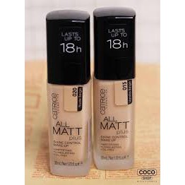 Kem Nền Catrice All Matt Plus Shine Control Make Up 18h