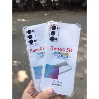 Ốp Lưng Oppo Reno 4 , Reno 4 pro Dẻo Trong Suốt Chống Sốc Có Gù Bảo Vệ 4
