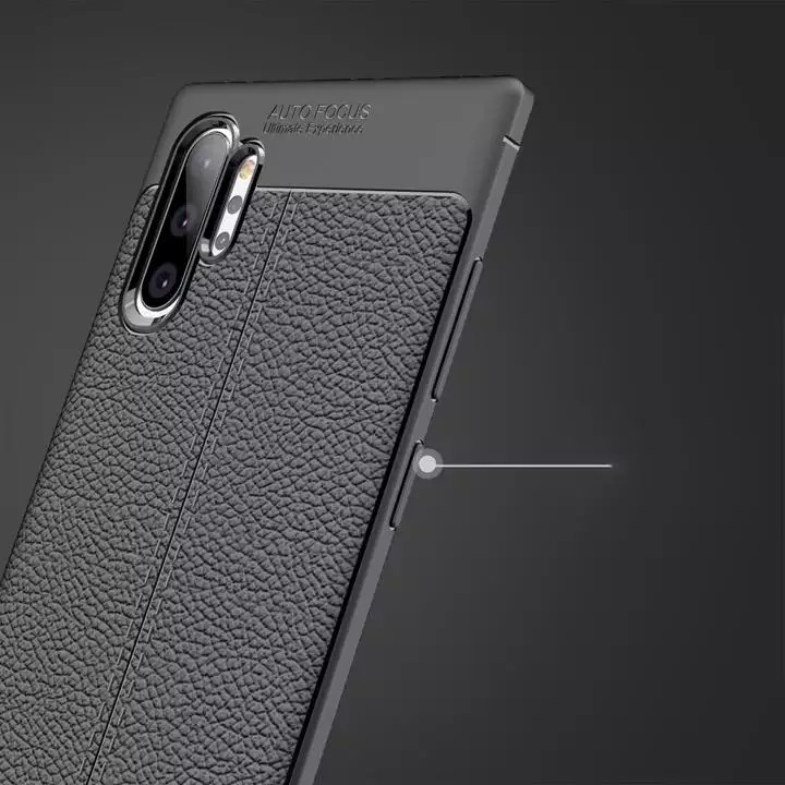 Ốp Lưng Silicon Vân Da Auto Focus Cho Samsung Galaxy Note 10 Plus
