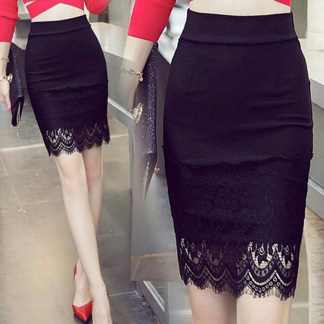 Chân váy ren nữ thời trang kiểu dáng sang chảnh quyến rũ QCNP607