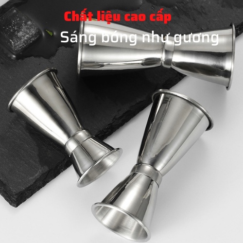 ly đong zigger định lượng 10-20cc bằng inox 2 đầu cao cấp jigger chuyên dụng dụng cụ pha chế cà phê quán Bar trà sữa