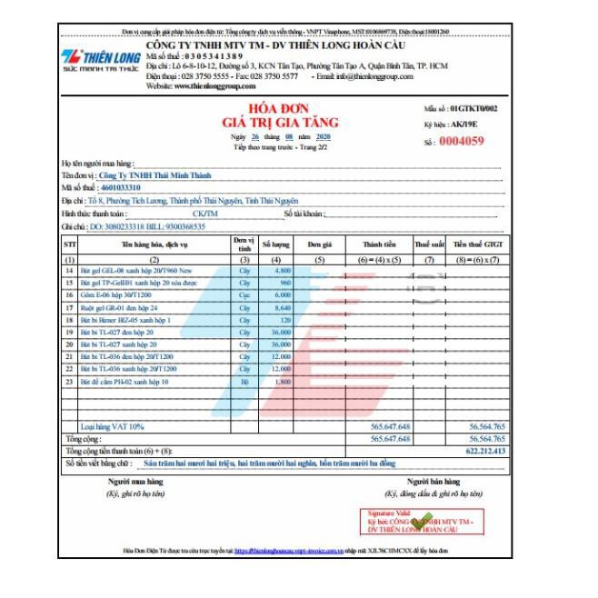 Bút Bi Đôi Cắm Bàn Thiên Long PH02 - Set 2 Chiếc Có Đế Dán Cố Định