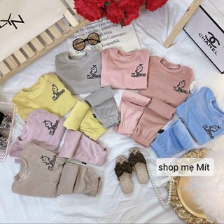 Bộ nhung dài tay⚡FREESHIP⚡siêu mềm mịn, co giãn 8 chiều cho bé từ 6-18kg