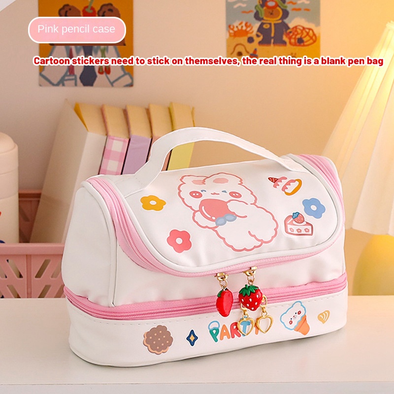 Bóp Viết 2 Ngăn Họa Tiết Dễ Thương