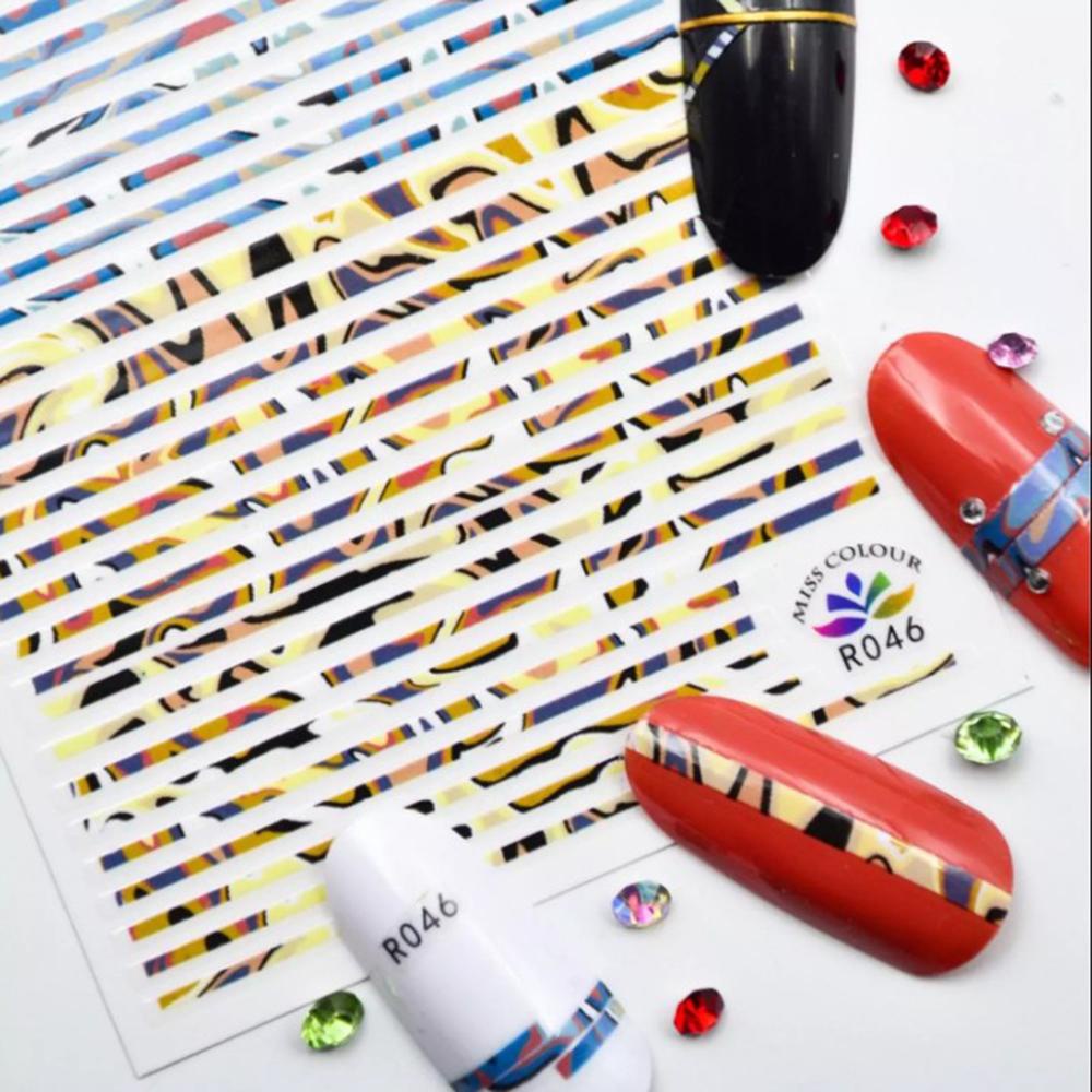 Keo Dán Trang Trí Móng Tay 3D Nhiều Màu Tự Dính DIY