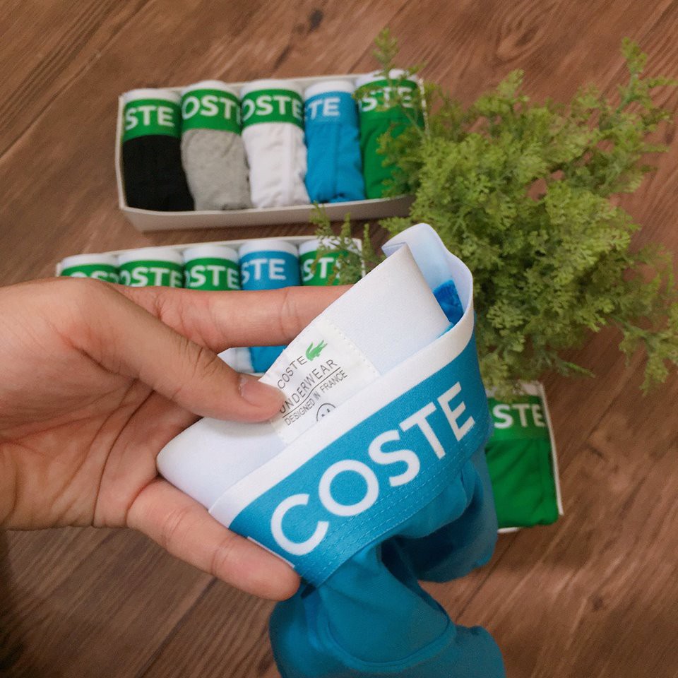 Hộp 5 quần lót nam boxer thương hiệu cá sấu cao cấp