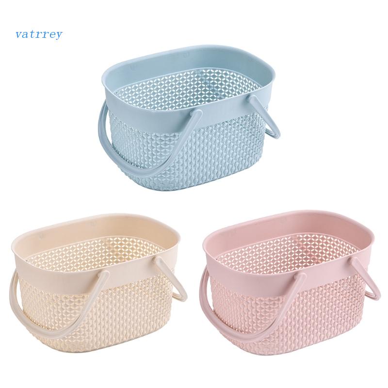 Giỏ Đựng Đồ Dùng Nhà Tắm Bằng Nhựa 3 Màu Có Tay Cầm Tiện Dụng