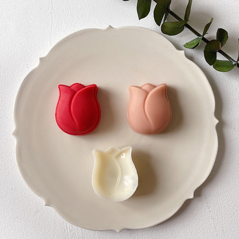 Khuôn Làm Bánh Trung Thu Bằng Nhựa Hình Hoa Tulip Hoạt Hình DIY
