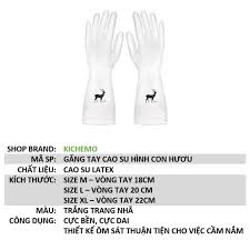 Găng tay cao su hình con hươu loại tốt, rửa bát, làm vườn siêu bền siêu dai găng tay co giãn in hình con hươu