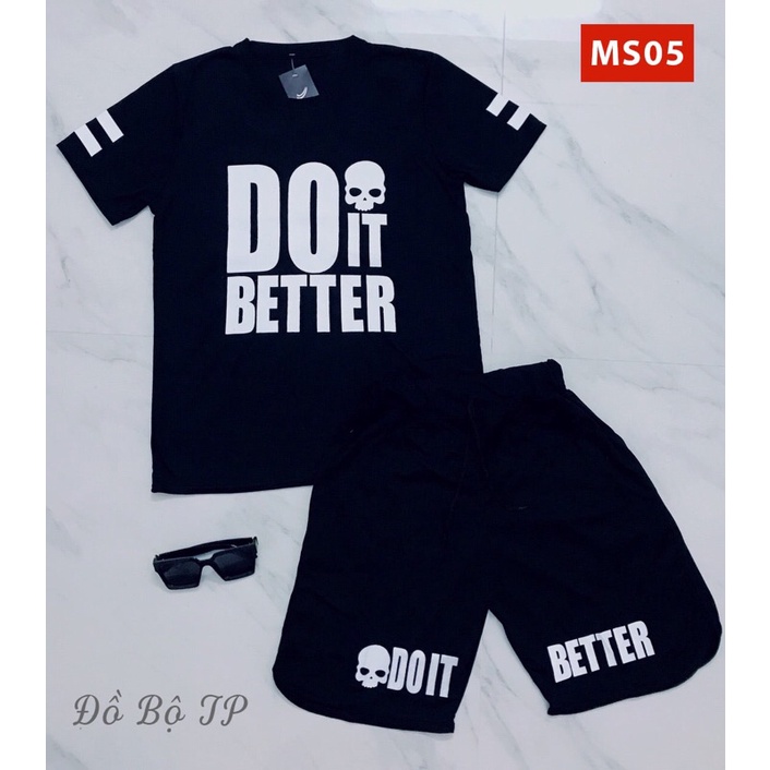 Bộ nam mặc hè chất thun lạnh áo cổ tròn quần có túi rộng rãi SALE Off 50%