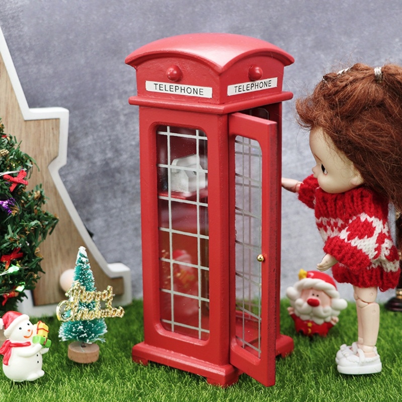 Đồ trang trí Điện Thoại Anh Quốc Mini Dùng Trang Trí Tiểu Cảnh
