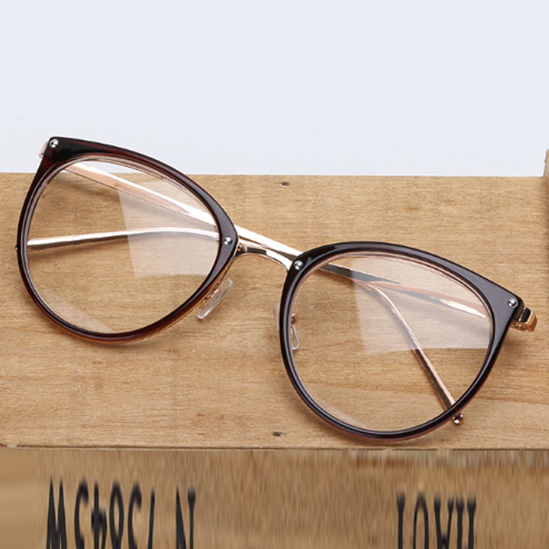 Mắt Kính Gọng Tròng Phẳng Cận Thị Hợp Thời Trang Cho Nam Và Nữ