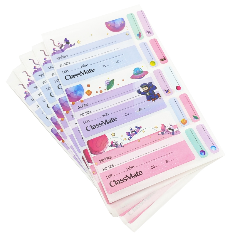 Nhãn Vở Classmate Space CL-NT221 - Mẫu 2 (15 Nhãn Vở)
