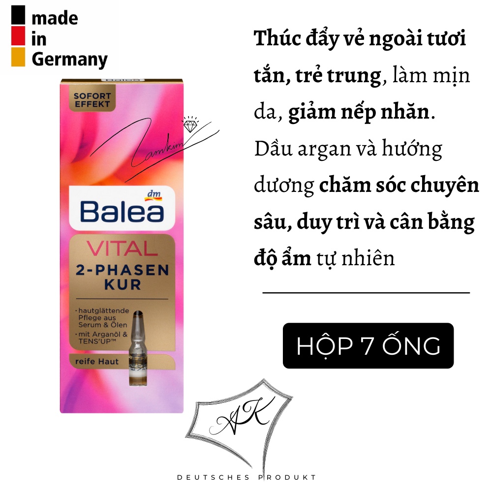 Huyết thanh tươi Balea colagen, chăm sóc chuyên sâu - nội địa Đức