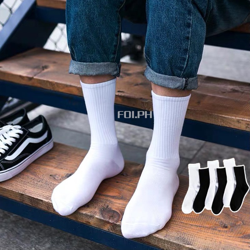 Tất cổ cao nam nữ vải cotton mềm mại thoáng mát dễ phối đồ thời trang cho nam và nữ