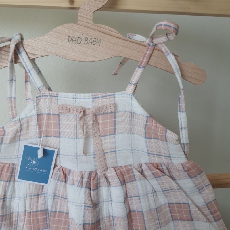 body kẻ xô muslin cao cấp