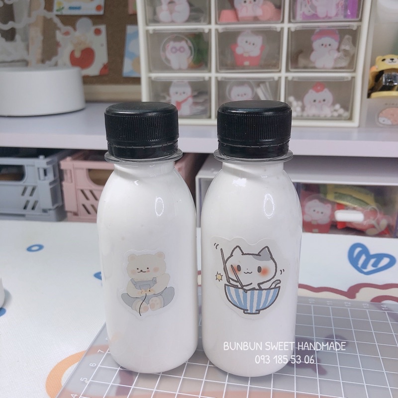 Keo sữa nguyên liệu handmade, làm slime