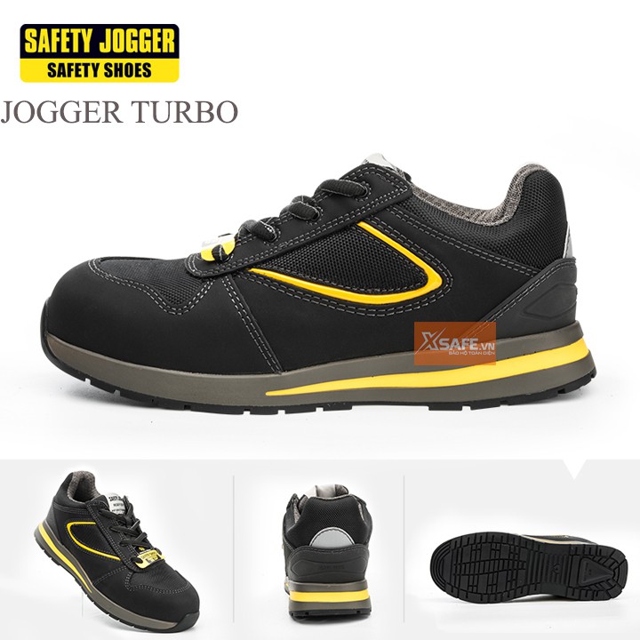 Giày bảo hộ lao động nam Jogger Turbo HRO SRC da Nubuck cao cấp, cấu tạo phi kim siêu nhẹ, chịu nhiệt lên đến 300 độ