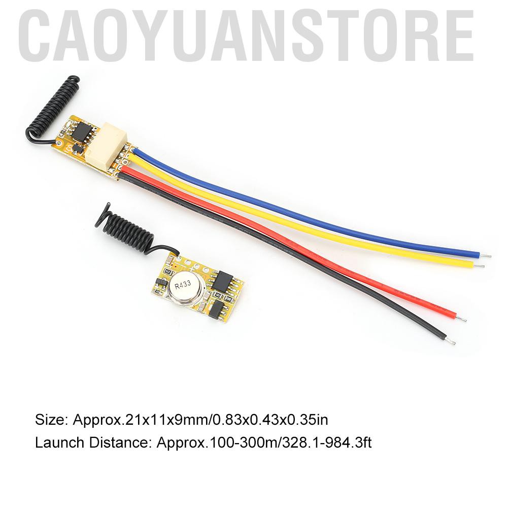 Caoyuanstore Mini remote switch 3.7V 4.5V 5V 6V Relay transmitter-receiver module with low