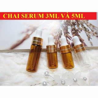 combo 5 Lọ chiết  nắp bóp 3ml, 5ml, 10ml chiết serum, mỹ phẩm ...
