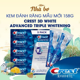 Kem đánh răng Crest 3D White Advanced Triple 158gr
