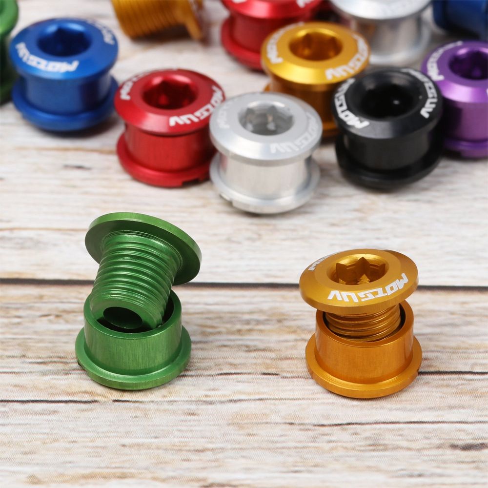 Bộ 5 cái ốc vít hợp kim 14 màu 7075 4.9mm/6.4mm gắn đĩa xích xe đạp leo núi