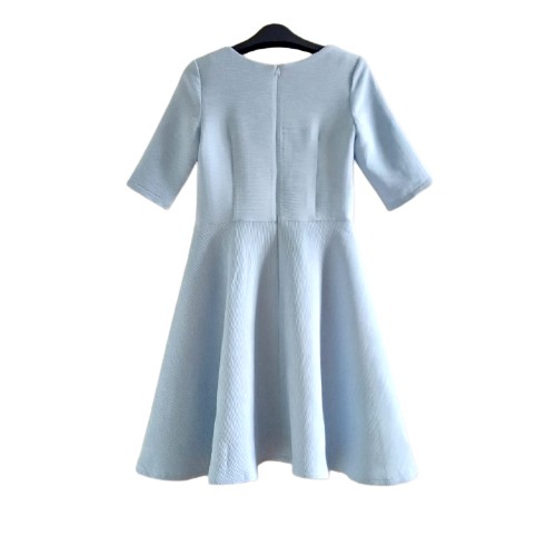 Đầm thu dáng xòe màu xanh pastel DW385X