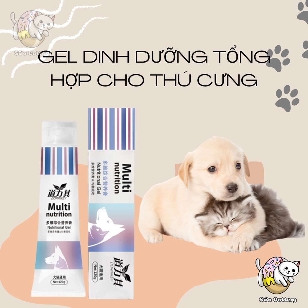 Gel dinh dưỡng cho chó mèo BORAMMY, bổ sung vitamin, khoáng chất và chăm sóc sức khỏe cho chó mèo