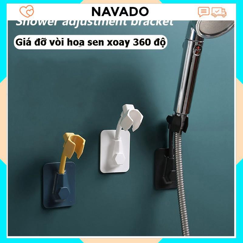 Giá đỡ vòi sen gắn tường xoay 360 gật gù hít tường chắc chắn RY130 NAVADO