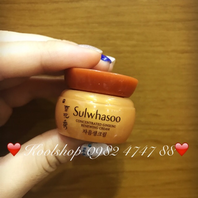 Mini 5ml kem dưỡng sâm cao cấp Sulwhasoo Concentrated Ginseng Renewing Cream