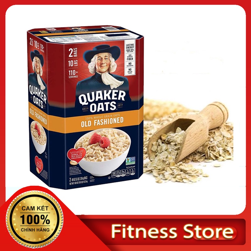 Yến Mạch Mỹ Quaker Oats 4,52 kg - Hỗ Trợ Tăng Cơ Giảm Mỡ Ăn Kiêng Gym Keto Eat Clean Làm Bánh chất lượng Date Mới hữu cơ