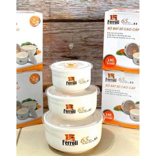 BỘ 3 BÁT GỐM SỨ FEROLI