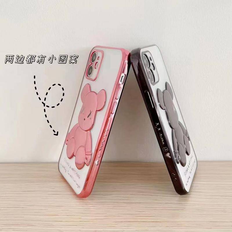 Ốp Điện Thoại TPU Dẻo Viền Vuông In Hình KAWS 3D Sang Trọng Cho iPhone 14 Pro Max 14 Plus 13 Pro Max