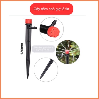Cây cắm tưới nhỏ giọt 8 tia tiện lợi