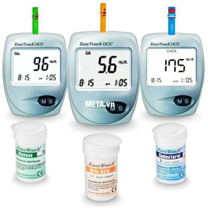 Que thử mỡ máu,cholesterol cho máy đo Easytouch GCU ET322 ( 5que)