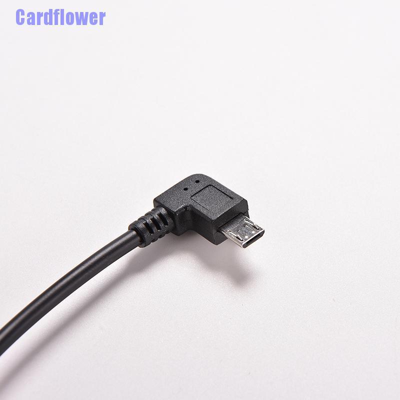 Cardflower  Micro USB 5 Pin Male to USB 2.0 A Male Cable Converter 90 Degree Adapter