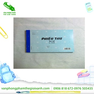 Phiếu thu 2 liên 50 bộ 100trang sz:13x19cm