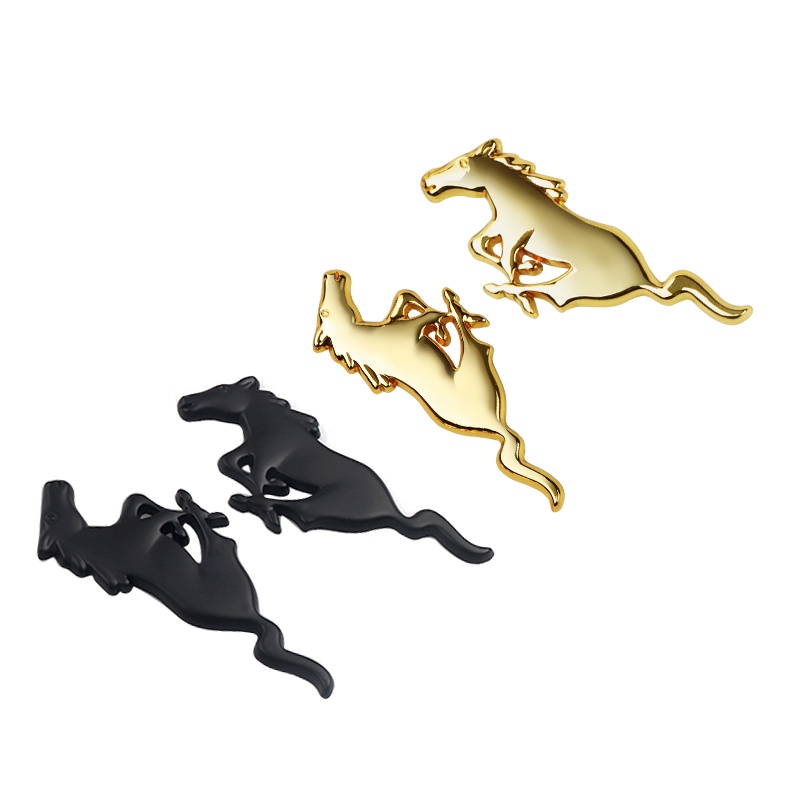 1 Cặp Huy Hiệu Kim Loại Trang Trí Thân Xe Hơi Ford Mustang Shelby ST 3D Chất Lượng Cao