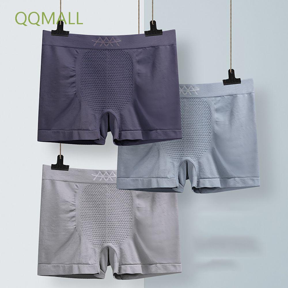 QQMALL Quần lót boxer ngắn co giãn thoáng khí thoải mái thấm hút mồ hôi thời trang quyến rũ cho nam