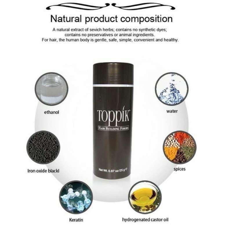 Bột phủ che hói đầu Toppik Hair