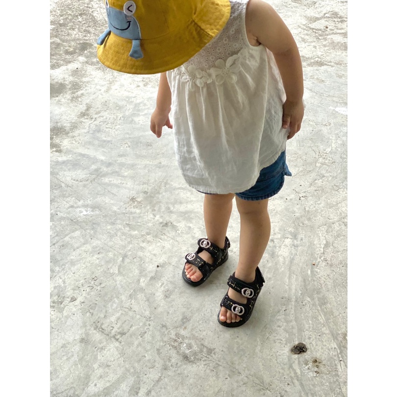 Dép quai hậu cho bé - Sandal quai dán tiện lợi chất dạ tex cực sang đế chống trơn trượt tốt mẫu mới nhất M2006