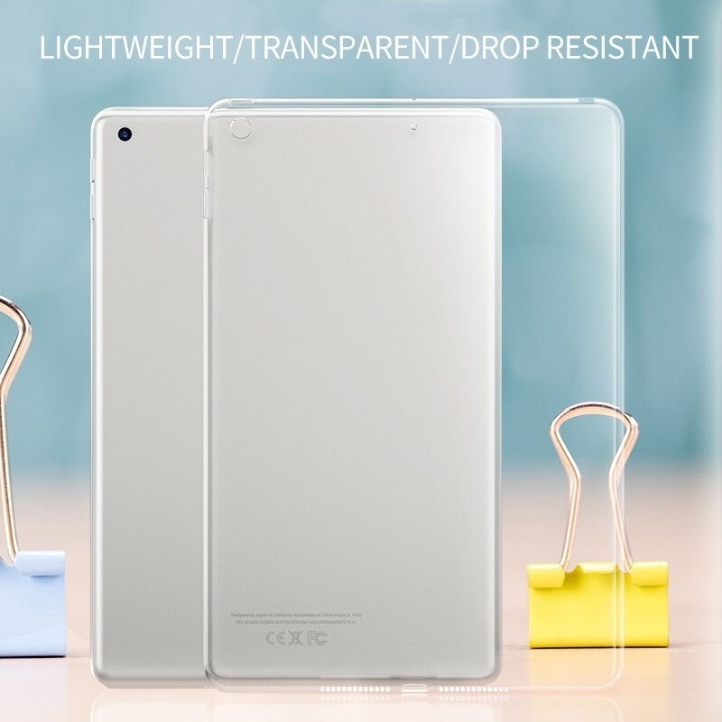 Dllencase Ốp máy tính bảng bằng TPU silicon trong suốt thích hợp cho iPad 10.2 2019 2020 9.7 Air 2 3 Pro 10.5 11 Mini 2 3 4 5 A201