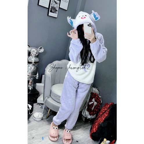 Bộ gấu tím bông4