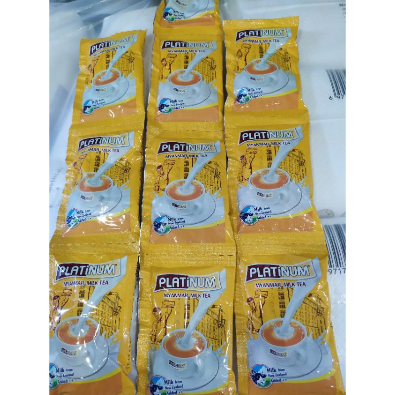 (Gói lẻ dùng thử) 1 gói trà sữa hoà tan Platinum Myanmar Milk Tea 21g/gói.