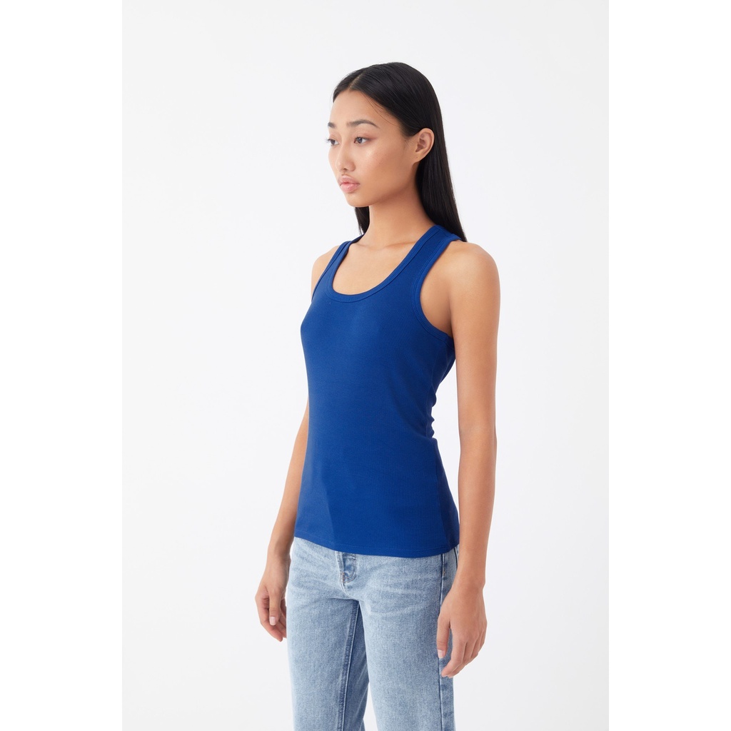 TheBlueTshirt - Áo Ba Lỗ Nữ Màu Xanh Dương - 100% Tank - Blue