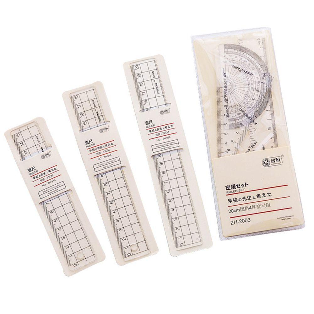 Thước Kẻ Trong Suốt Hình Tam Giác 15cm 18cm 20cm Tiện Dụng Cho Văn Phòng